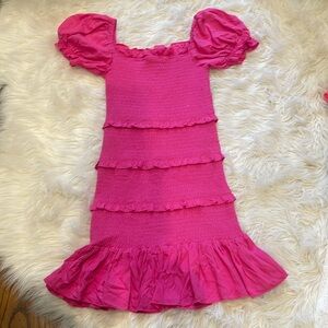 KatieJ girls pink dress with sleeves size medium